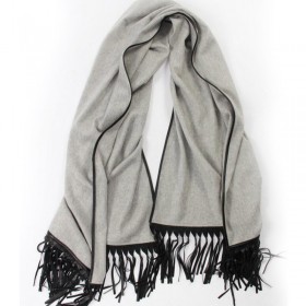 Pure Cashmere Scarves Gray Women Winter Scarf